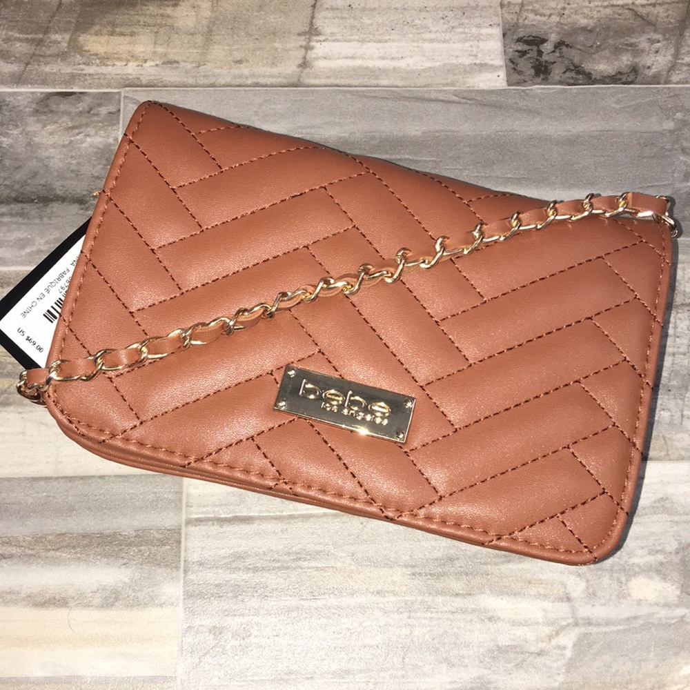 Bebe Sophia Crossbody Bag / Purse Gold Chain - Picture 2 of 8